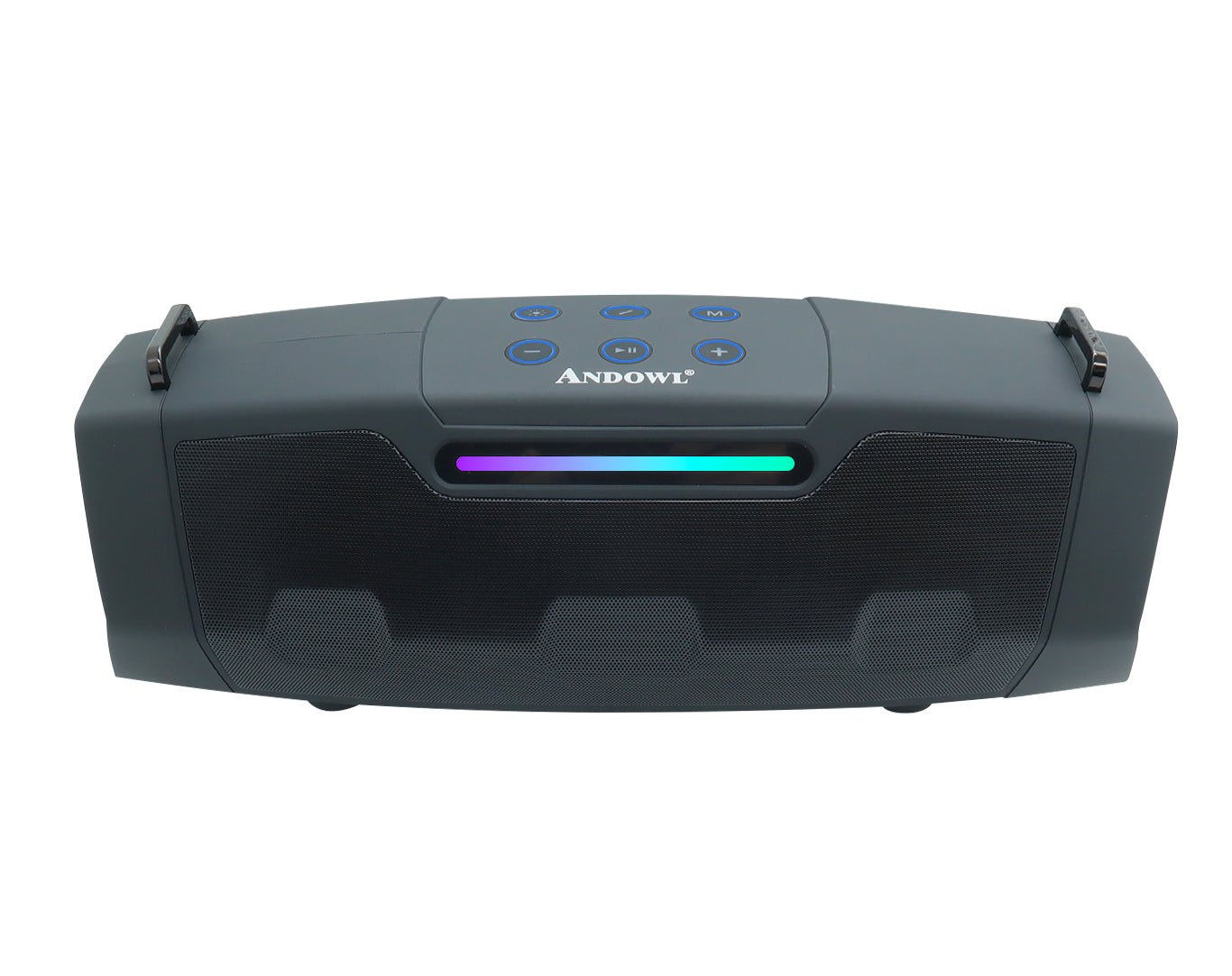 Andowl Portable Bluetooth Karaoke Speaker Dual Wireless Microphones Black Q-YX0817-BLK