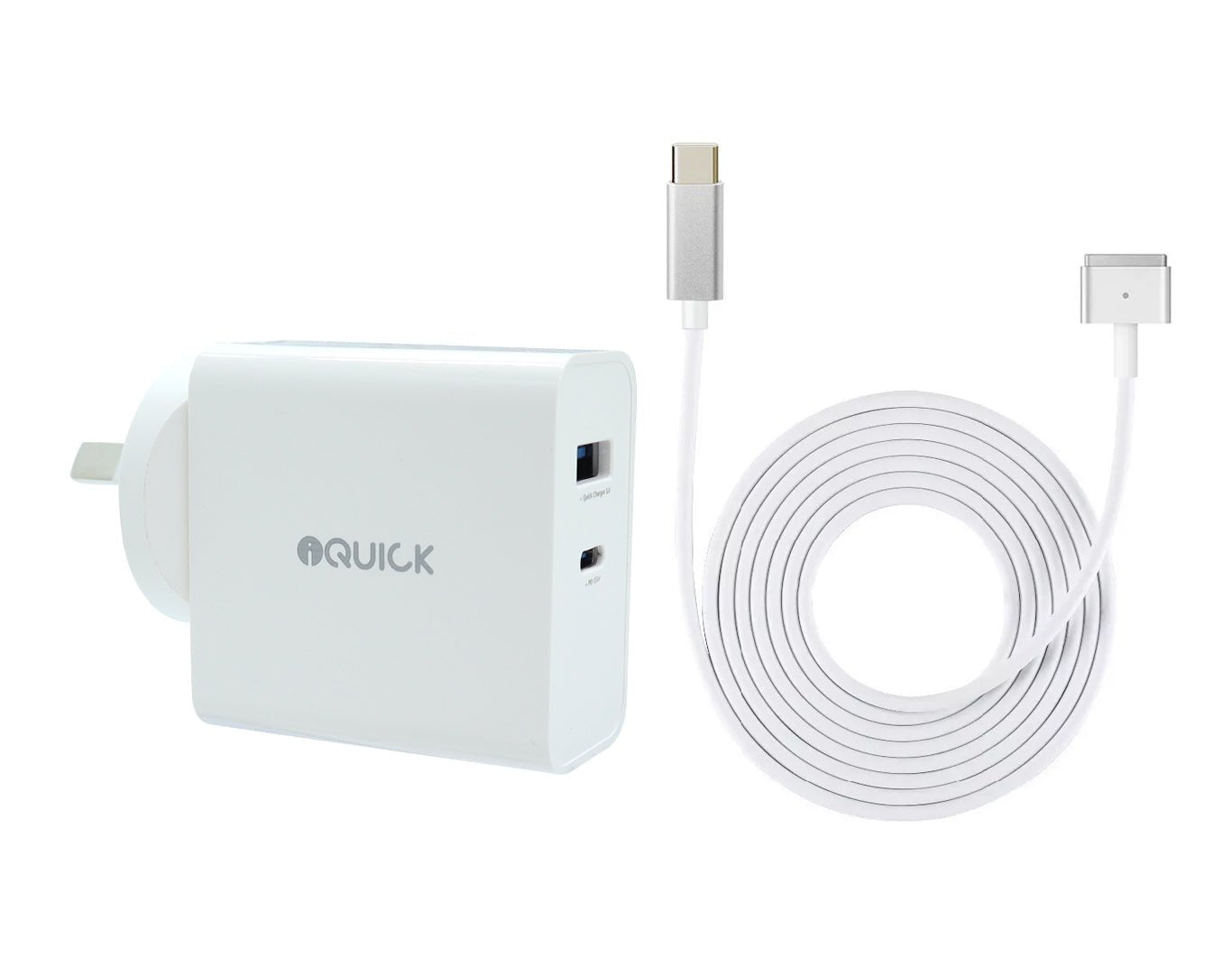 iQuick 65W Dual Fast Charger + Magsafe 2 Cable Laptop Charger
