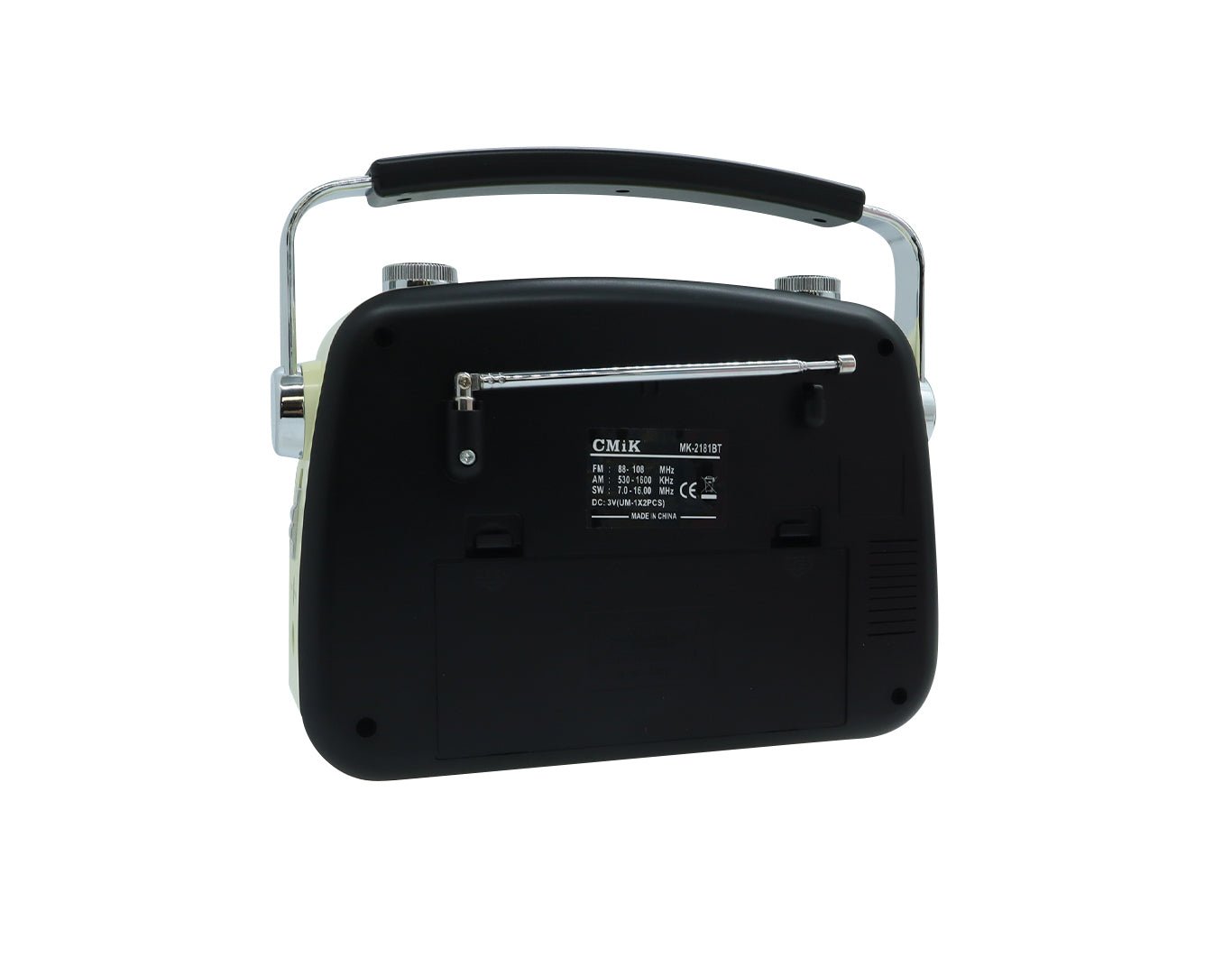 CMIK Retro Bluetooth Speaker AM FM SW Radio Rechargeable Black MK-2181BT-BLK