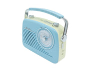 CMIK Retro Bluetooth Speaker AM FM SW Radio Rechargeable Blue MK-2181BT-BLU