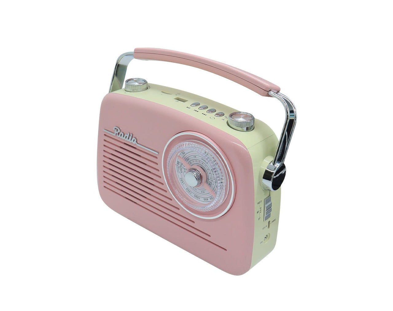 CMIK Retro Bluetooth Speaker AM FM SW Radio Rechargeable Pink MK-2181BT-PNK