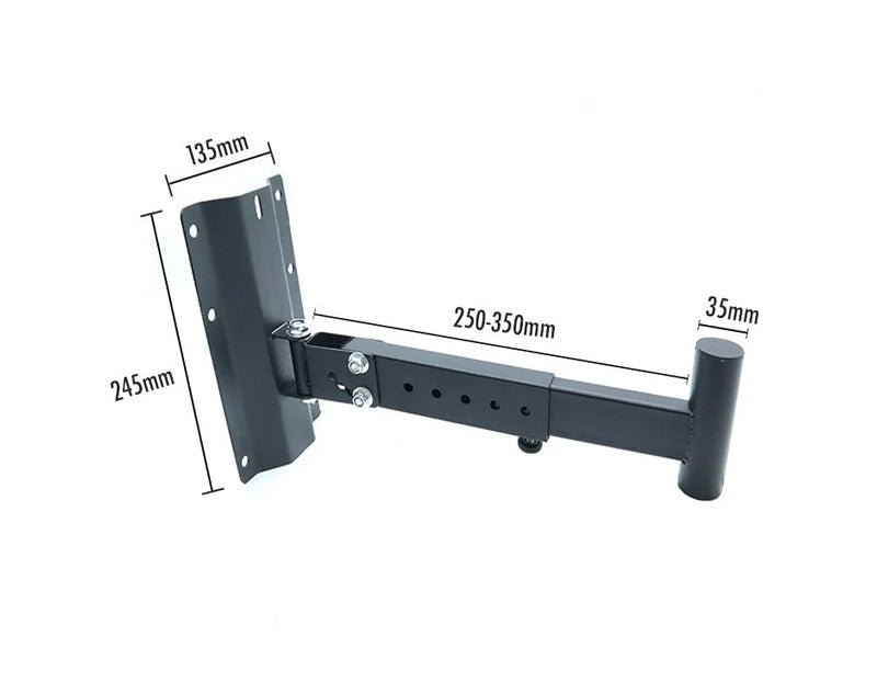 Speaker Wall Mount Pair Brackets Stand Adjustable 45kg Max. S909 