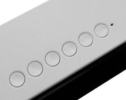 Digital Display Clock Bluetooth Speaker Dual Alarm Rechargeable Battery White S923-WHT