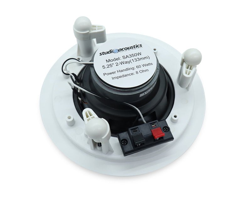 Studio Acoustics 5.25" 2-Way In-Wall Ceiling Stereo Speakers White SA350W