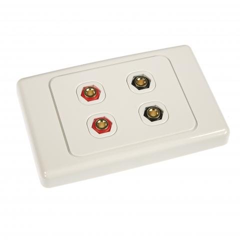4 Plug Banana Socket Wall Plate Studio Acoustics