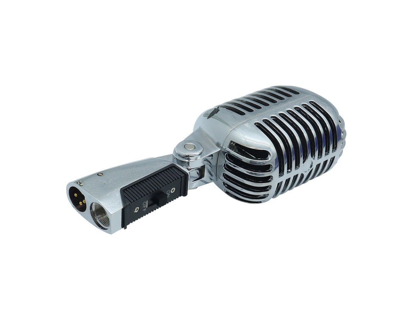 Precision Audio Vintage Birdcage Style Wired Microphone Cardioid 5m Lead XLR to 1/4" Jack SM59 Silver