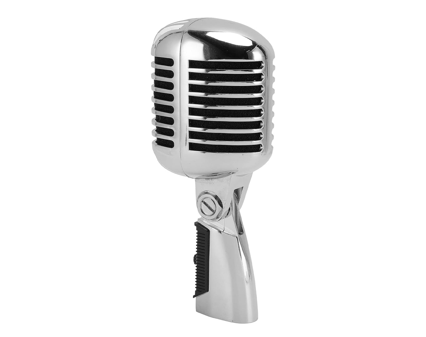 Precision Audio Vintage Birdcage Style Wired Microphone Cardioid 5m Lead XLR to 1/4" Jack SM59 Silver