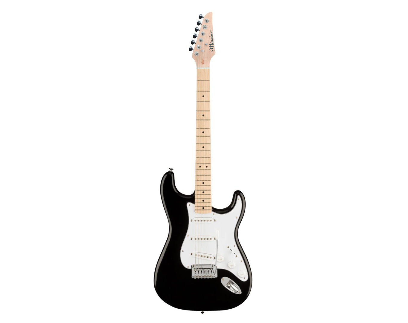 Freedom 6 String Electric Guitar Black 3m Cable Tremolo Arm ST-BK 