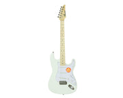 Freedom 6 String Electric Guitar White 3m Cable Tremolo Arm ST-WH