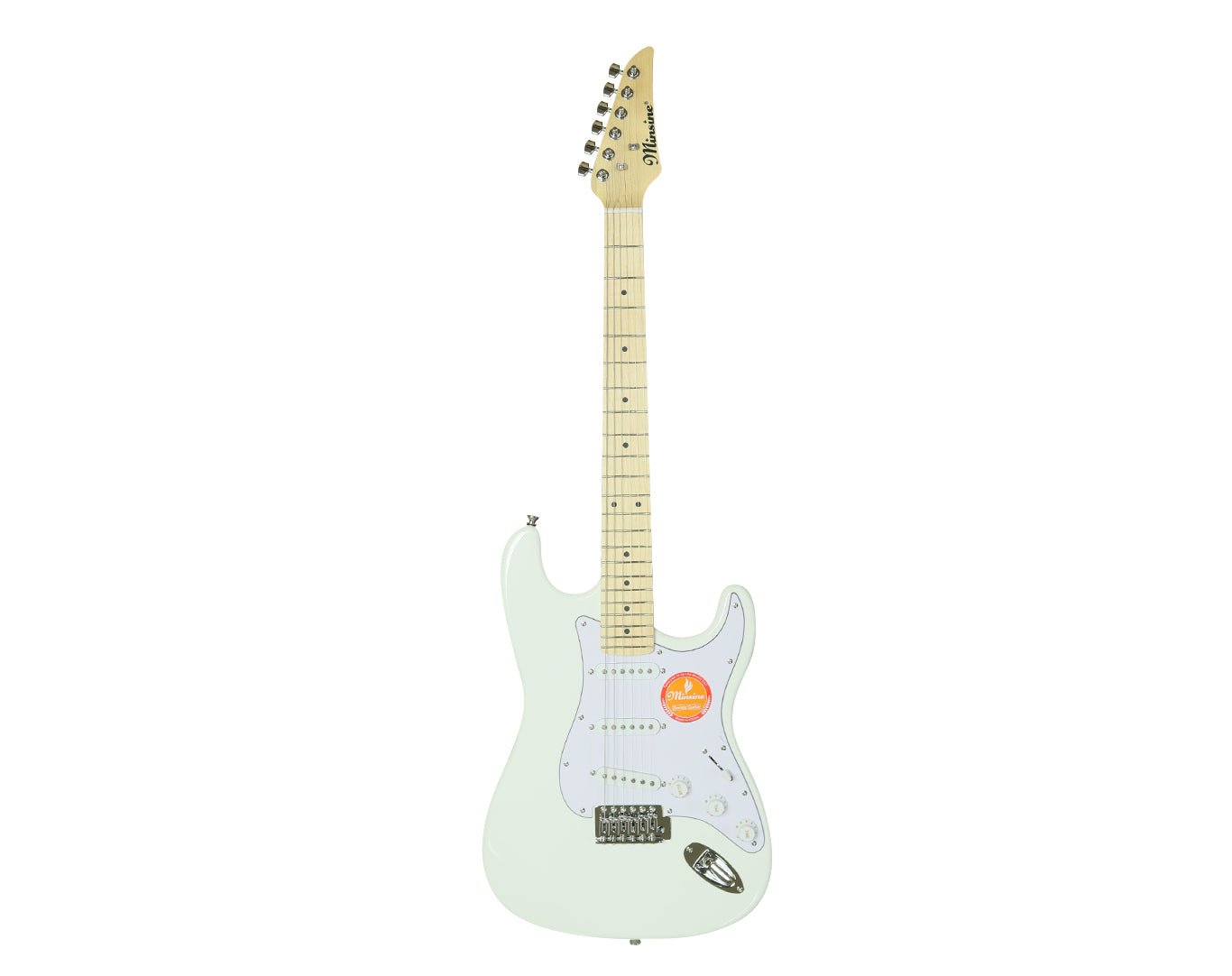 Freedom 6 String Electric Guitar White 3m Cable Tremolo Arm ST-WH