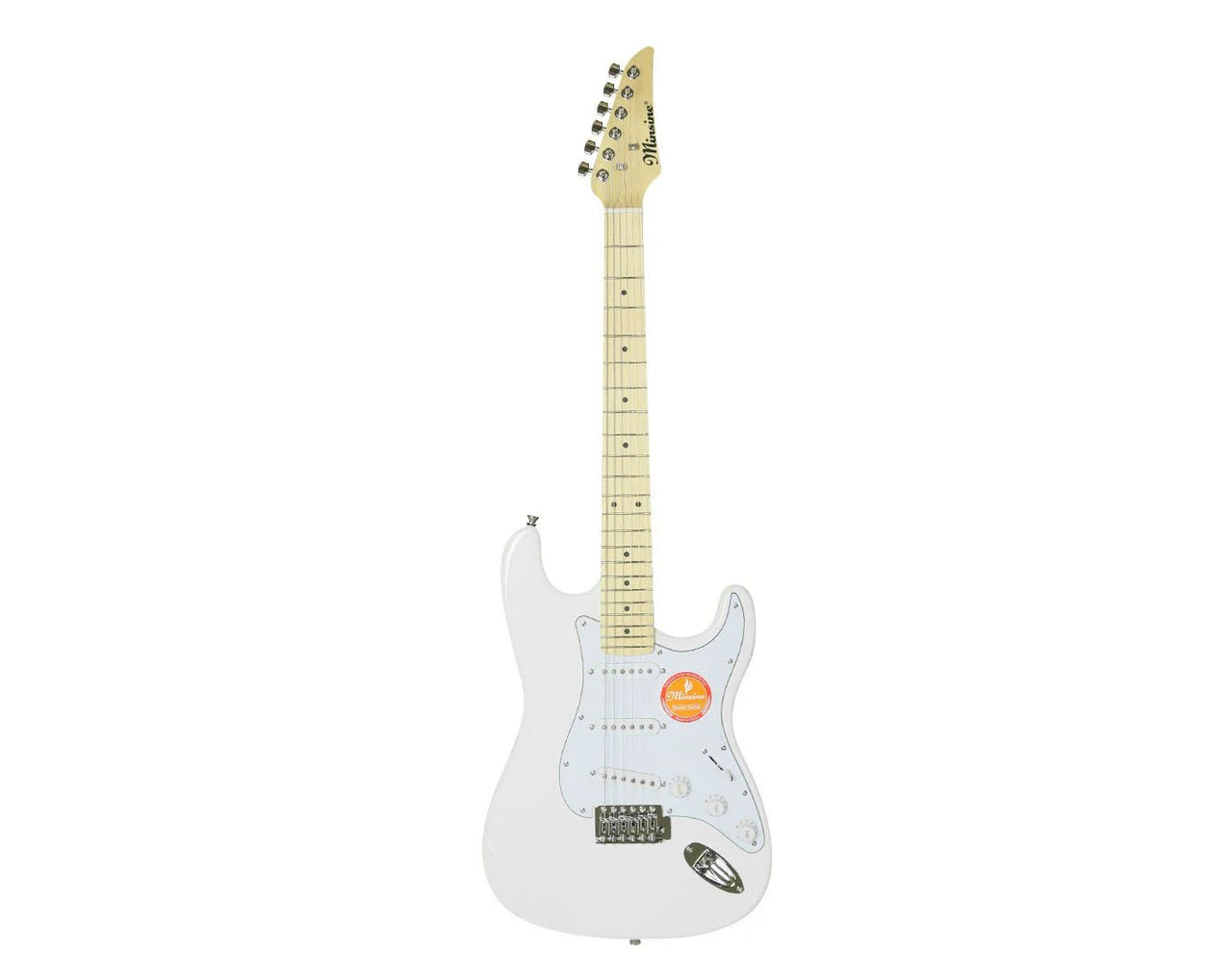 Freedom 6 String Electric Guitar White 3m Cable Tremolo Arm ST-WH
