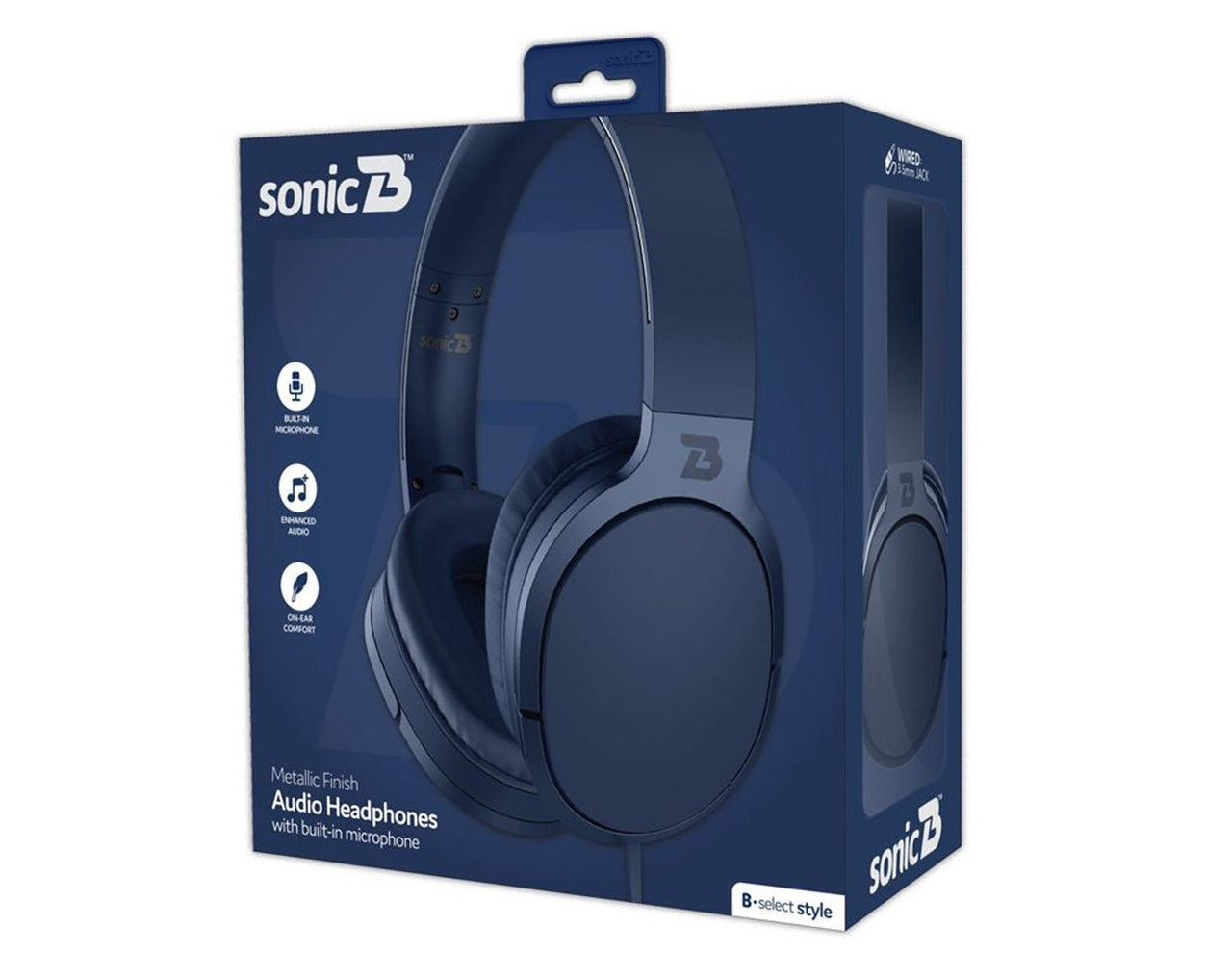 SonicB Wired Headphones 3.2mm Jack Blue SBH1-BLU