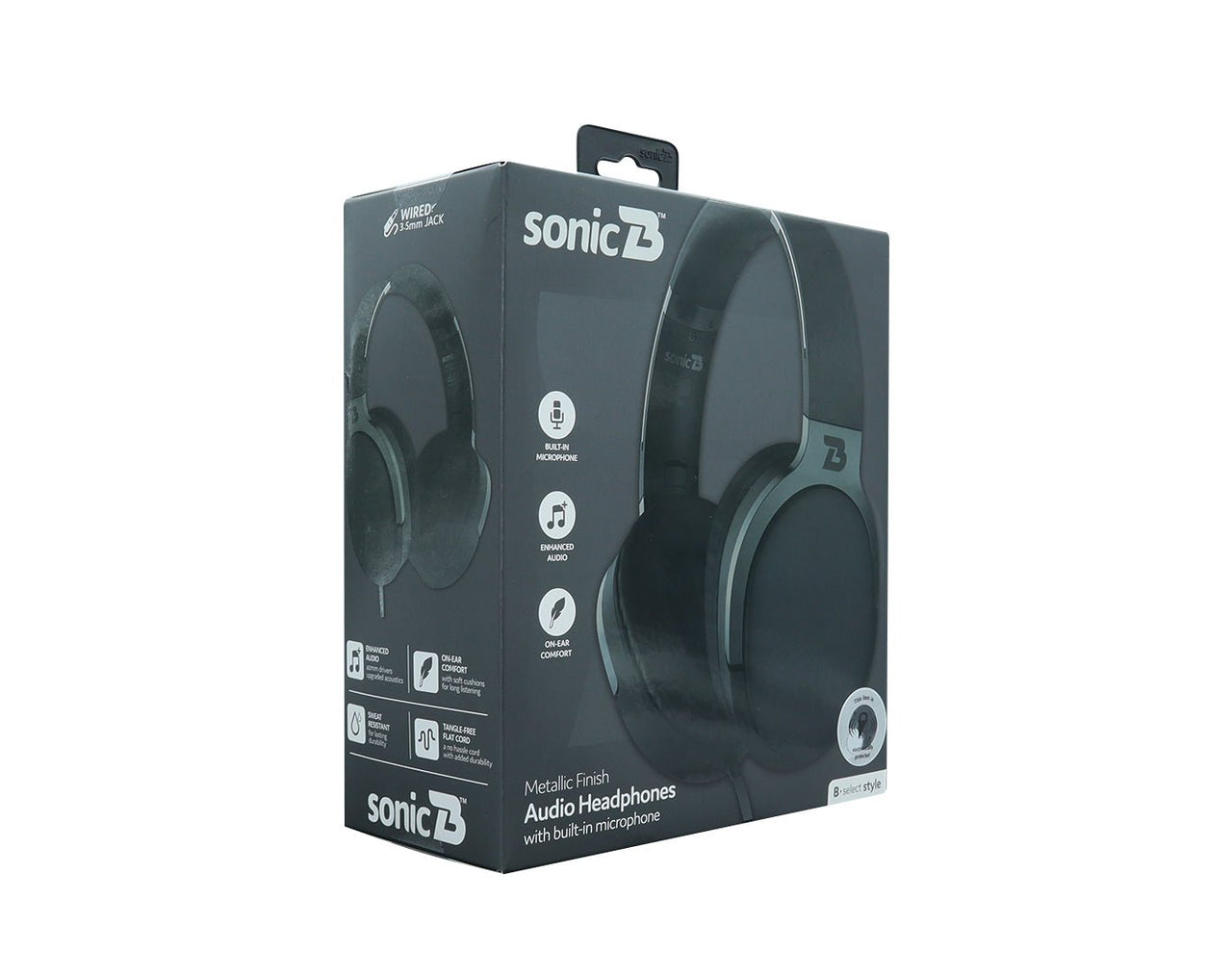 SonicB Wired Headphones 3.2mm Jack SBH1-BK