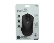 SonicB USB Corded Optical Mouse Scroll Wheel SBWM1-BLK