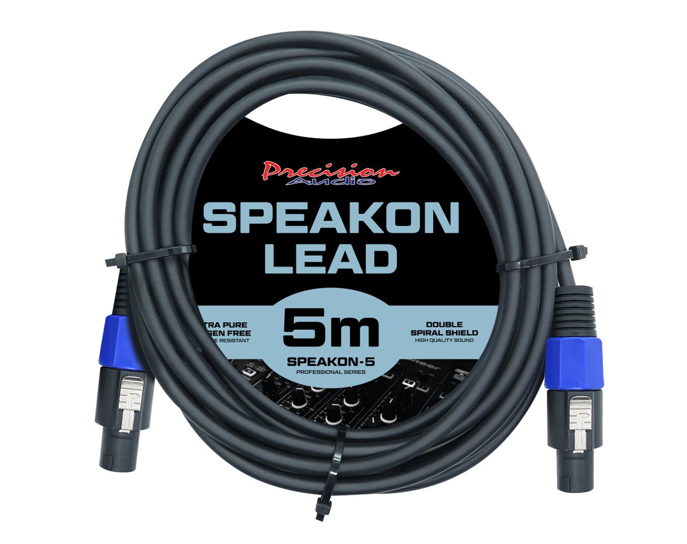 5m Speakon to Speakon Cable Amp Mixer Speaker SPEAKON5