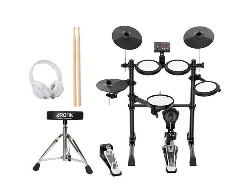 Aroma 5 Piece Electronic Drumkit Package Stool Headphones Drums Practice TDX16S NC3209 TDD10 TDX16S