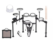 Aroma 5 Piece Premium Electronic Drum Kit Amplifier Headphones Package TDX23II+AG10
