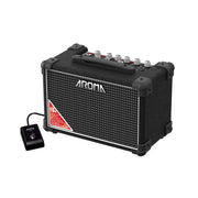 AROMA 15W Multi-Effect Bluetooth Guitar Amplifier Foot Switch Black TM-15S