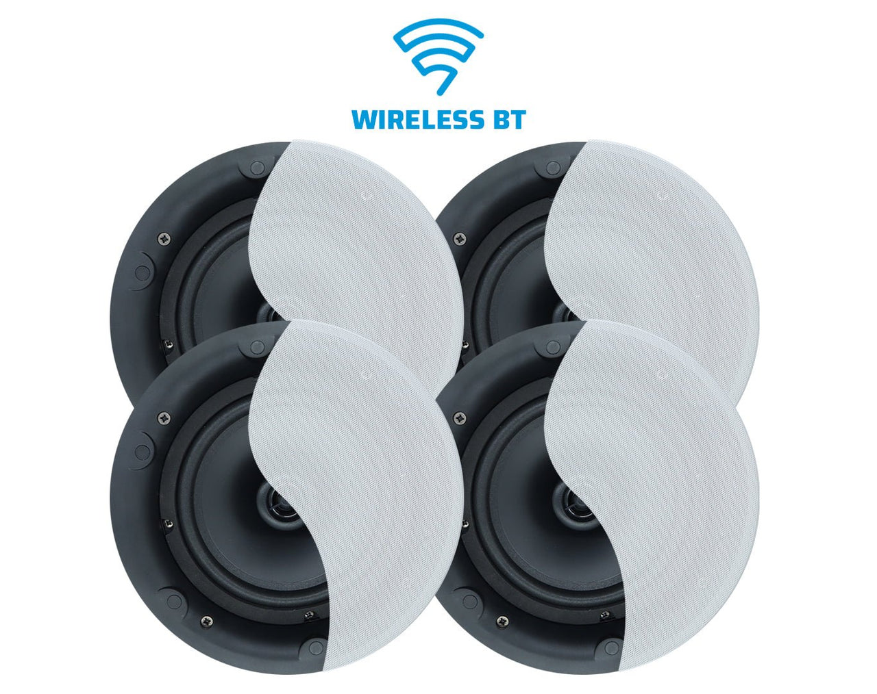 Weconic 6.5" Rimless Bluetooth Ceiling Speaker Package 4 Pack WB650