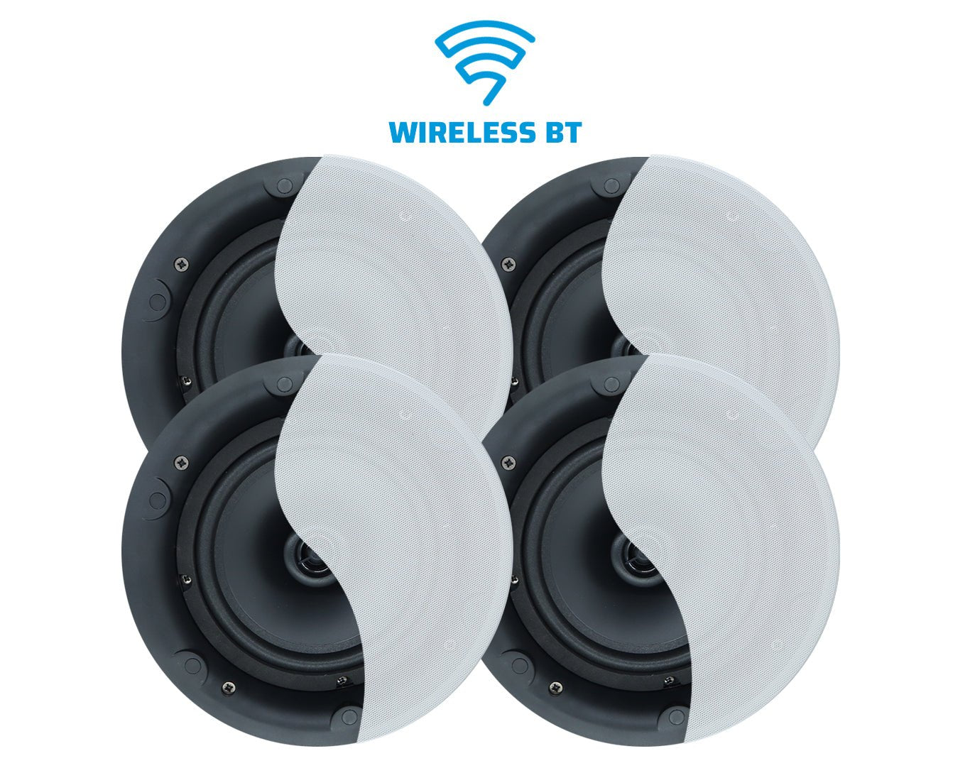 Weconic 6.5" Rimless Bluetooth Ceiling Speaker Package 4 Pack WB650