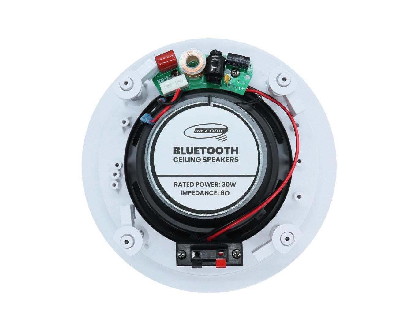 Weconic 6.5" Bluetooth Ceiling Speaker Package Built-in Amp Wireless Control 4 Pack WB640