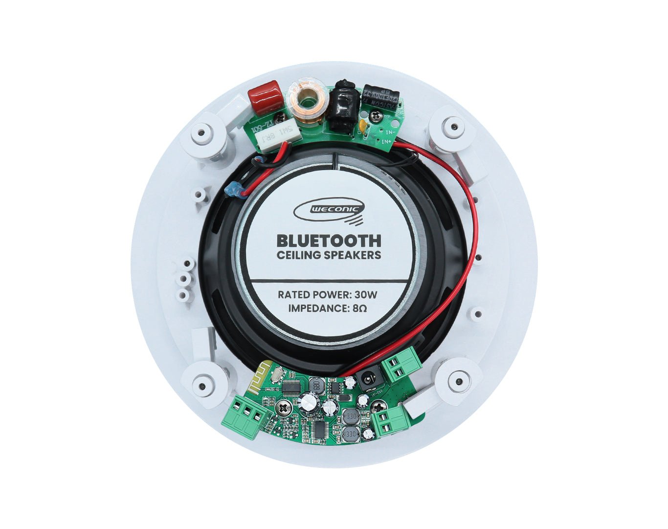Weconic 6.5" Bluetooth Ceiling Speaker Package Built-in Amp Wireless Control 4 Pack WB640