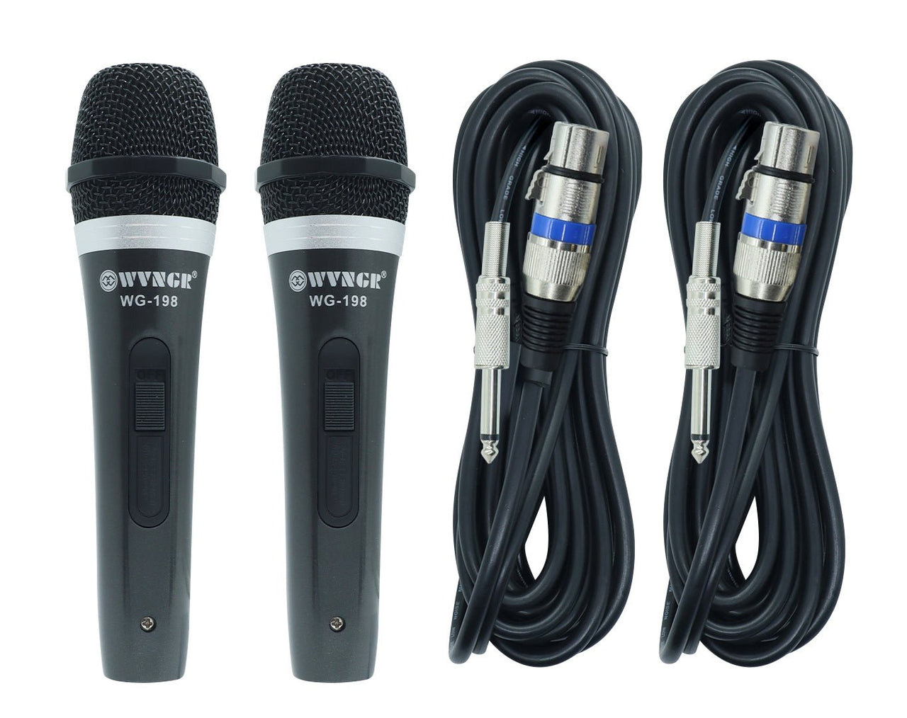 Precision Audio Twin Wired Microphones WG-198-TWIN