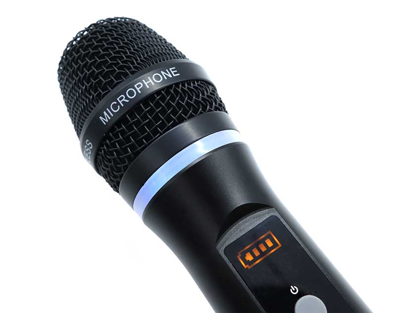 Single Wireless Dynamic Microphone With 3.5mm 1/4" Jack Receiver Rechargeable 40m Range WM16 