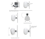 4 Channel 320W Bluetooth Amplifier + 4 PAIRS 6.5" All Weather Indoor Outdoor Wall Speakers Waterproof Package Cafe Restaurant Backyard EQ Stereo AMP 80W Cafe Restaurant Gym 174C+4xWTP660WHT 