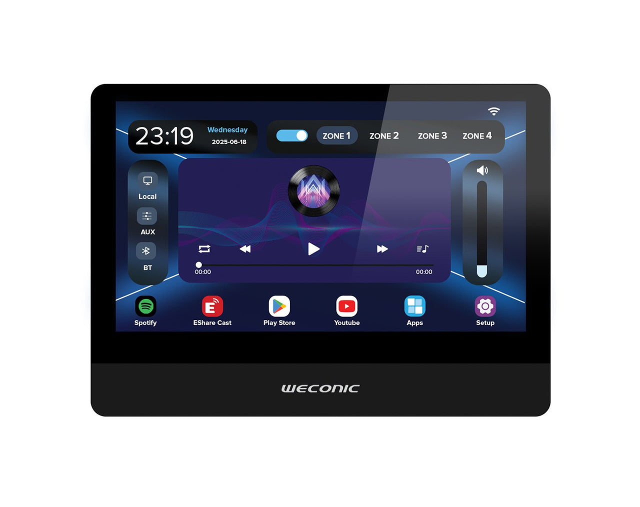 Weconic 10" Touchscreen Wall Amplifier with WiFi Bluetooth WTS-10