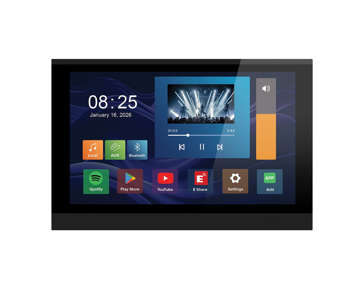 Weconic 7" Touchscreen Wall Amplifier with WiFi Bluetooth WTS-7.1