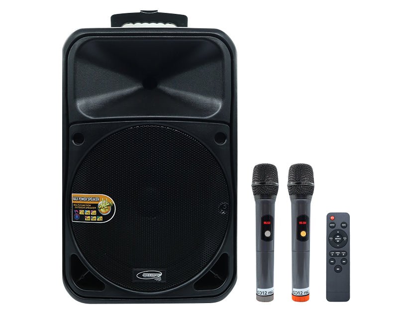 Bluetooth Karaoke Machine 750W Dual Wireless Microphones Party Speaker GD-15 