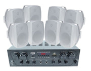 Bluetooth Amplifier + 8x5.25" Ceiling Speaker Package Cafe 174C+4XSA850W 