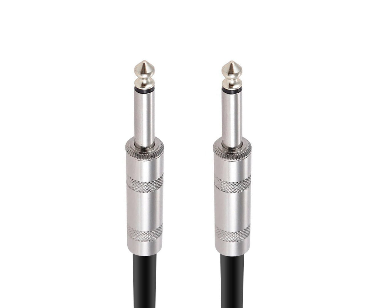 HEBIKUO 10m Braided Guitar Lead 1/4" Jack 6.35mm Tip XA-10-BLK