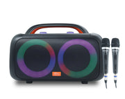 SING-E Portable Bluetooth Karaoke Speaker with Twin Wired Microphones ZQS-L19