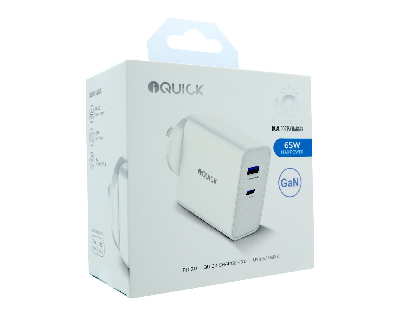 iQuick 65W Dual Fast Charger + Magsafe 2 Cable Laptop Charger
