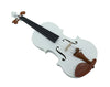 Half Size Acoustic Violin 1/2 with Case Bow Bridge Rosin Microtuners MV105-1/2 White