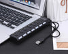 7 Port USB Hub Office Work Computer USB Extender Mouse Keyboard Charge 7PORTHUB 