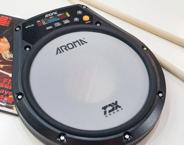 Aroma Digital 8" Drum Practice Pad Mesh Head Metronome Speed Trainer APD20 