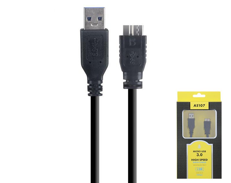 Micro-B to USB 3. Data Cable / Hard Drives AS107 