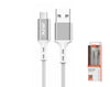 Moveteck Micro USB to USB Data Cable 1m Braided Aluminium Alloy High Speed 2.4A BT753 Silver