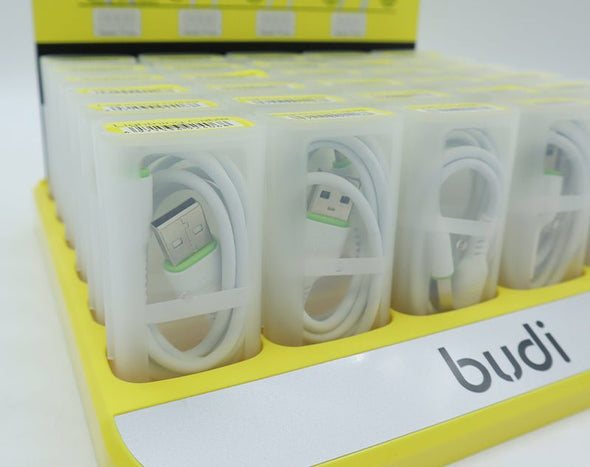 BUDI Lightning Type-C Micro USB Cables Earphone Box Stand Display BUDIBOX 