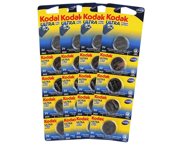 10 Pack Kodak CR2016 - BULK  Ultra Lithium 3V Button Batteries 