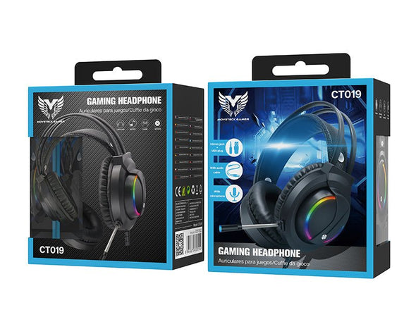 Moveteck Gaming Headphones Built-In Microphone LED lights CT019 