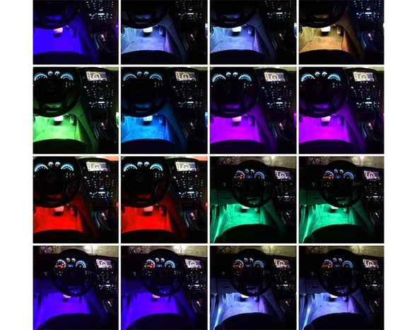LED Car Atmosphere Multi-Coloured Light RGB 12V Adaptor Remote Control S904 