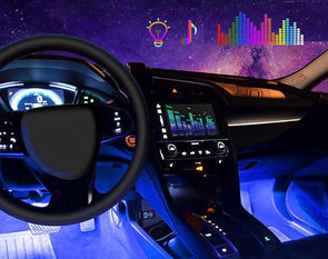LED Car Atmosphere Multi-Coloured Light RGB 12V Adaptor Remote Control S904 