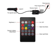 LED Car Atmosphere Multi-Coloured Light RGB 12V Adaptor Remote Control S904 