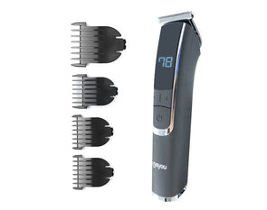 Mayou Electric Hair Clippers 4 Trimming Combs LCD Display Stainless Steel USB Charging NR9529 