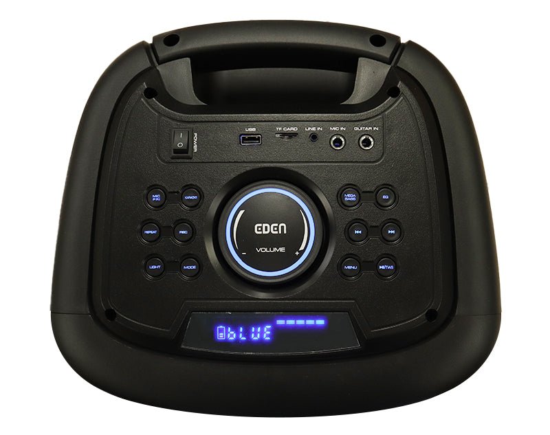 Bluetooth Karaoke Machine Fire Light Dual Wireless VHF Microphones Party Speaker ED-1007 