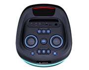 Bluetooth Karaoke Machine Dual Wireless VHF Microphones Party Speaker ED-839 